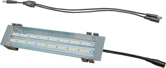 HappyBird Lightning (A Divison of M&M Cage) 8" LED linkable Light bar Without Power Source for Multiple Bird Breeder Cages, Full Spectrum LED. Will NOT Run ON ITS OWN (Single)
