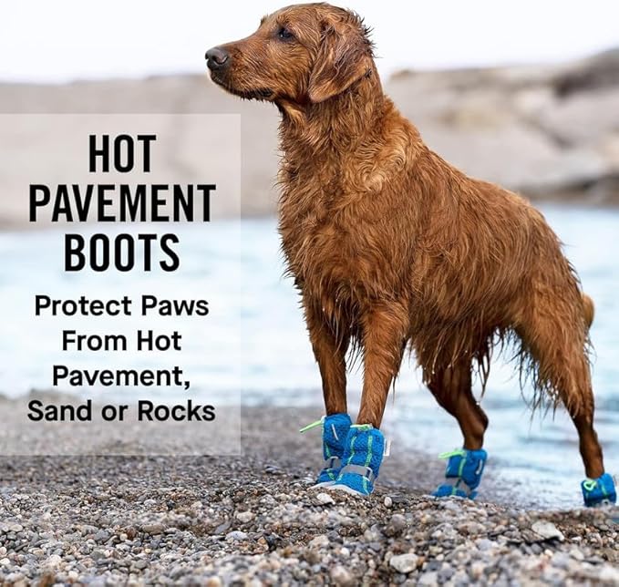 Canada Pooch Dog Boots for Hot Pavement - Dog Boots & Paw Protectors with Anti Slip Rubber | Water Friendly, Breathable Dog Shoes for Hot Days, Great for Dogs Grey - Size 5