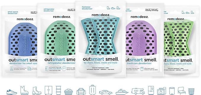 Remodeez Litter Box Deodorizer and Cat Odor Trapper, Made From Natural Renewable Coconut Shell Charcoal, Natural Air Fresheners, Odor Absorber - 2PACK
