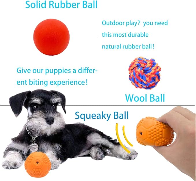 5 Different Functions Interactive Dog Toys for Puppies, Puppy Puzzle Toys for Small Dogs, Dog Balls for Small Dogs, Treat Dispensing Dog Toys, Squeaky Ball, Small Breed