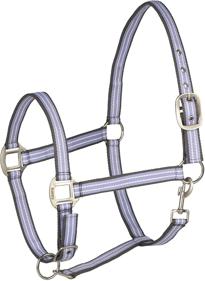 HORZE Adepto Adjustable Horse Halter | Soft, Durable Polyester - Languid Lavender Purple - Cob