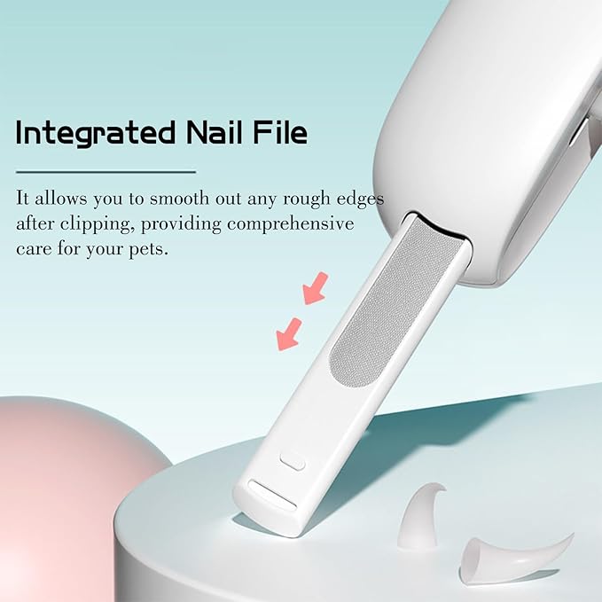 Dog Nail Clipper Cat Nail Trimmer, Adjustable Aperture, Safety-First Design, Inbuilt Nail File for Pets Claw Care Pet Grooming