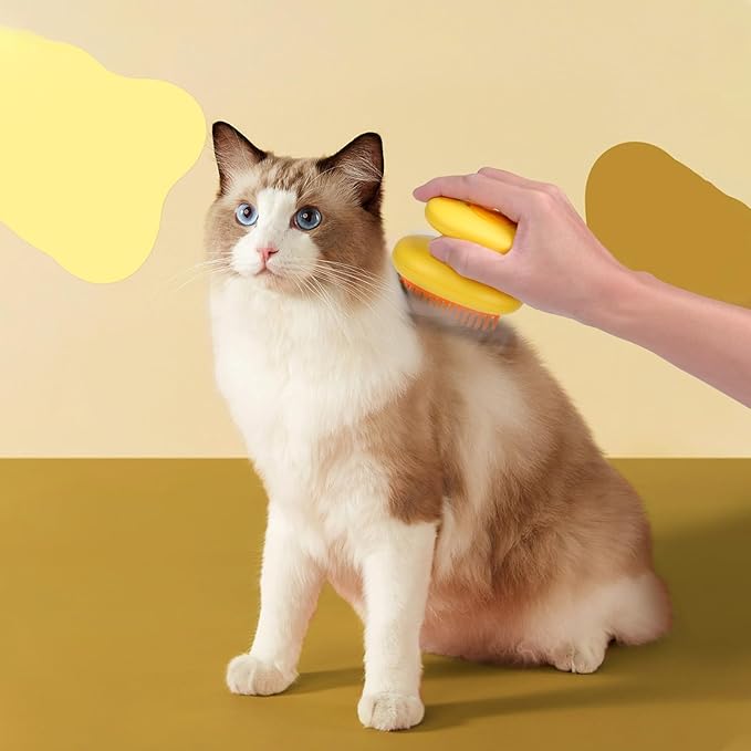 Cat Steam Brush, 3 in 1 Cat and Dog Grooming Brush for Shedding, Pet Hair Cleaning, Silicone Massage, Anti-Static Pet Spray Hair Removal Comb