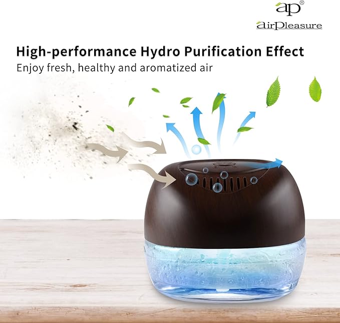 Purifier Air Washer, Air Fresher Aroma Diffuser for Home, Office, Air Purifier with Night Light (Brown)