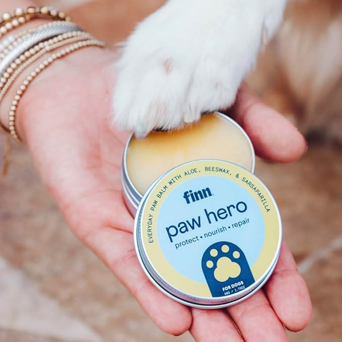 Finn Paw Hero | Natural Revitalizing Dog Paw Balm | Protect, Nourish & Repair from Wear, Damage & Dryness - 1.75 oz