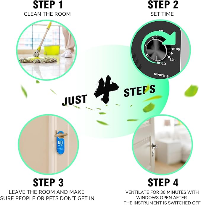 Ozone Generator 90,000mg/h, Ozone Air Purifier Deodorizer for Areas of 6,000 Square Feet, Efficient odor removal for Home, Basement, Smoke, Pet Room,Factory,Mall