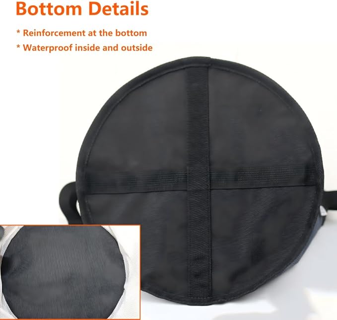 Heavy-Duty Horse Feed Bags - with Adjustable Strap, Comfort Neck & Nose Pads, and Double Waterproof Bottom Mesh (2-Pack) (Blue+Blue)