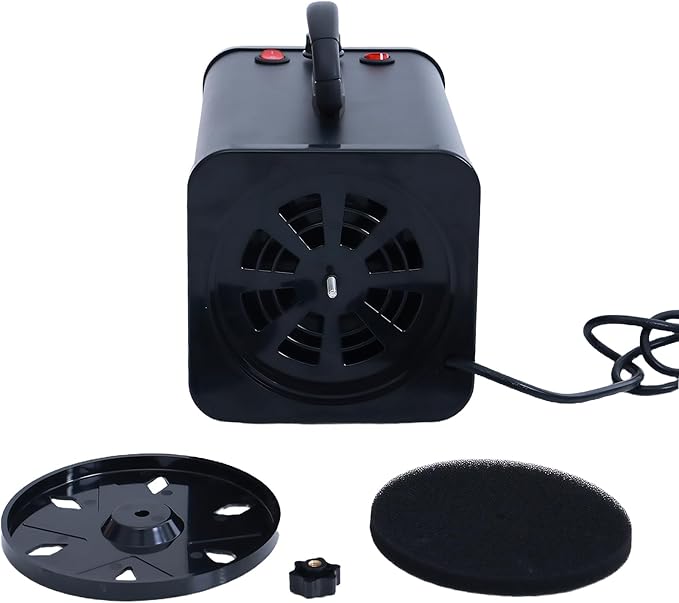 2400w 75m/s Dog Dryer for Pet Grooming, High Velocity Pet Hair Dryer with Heater, Adjustable Speed, 4 Nozzles and a Comb, Black