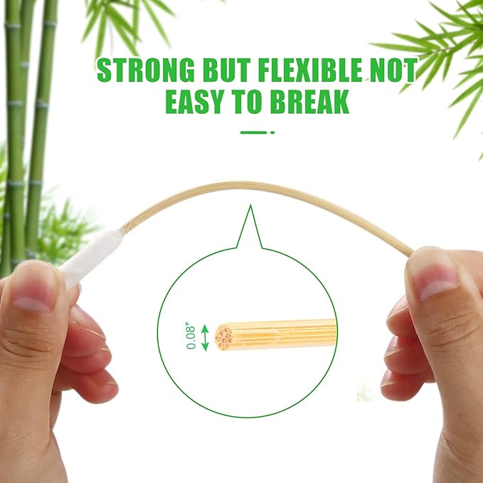 Long Cotton Swabs for Dog Ear Cleaning, 500pcs, 4.7 Inch Biodegradable Cotton Tips, Pet Ear Care & Wound Treatment, Eco-Friendly Dog Ear Swabs