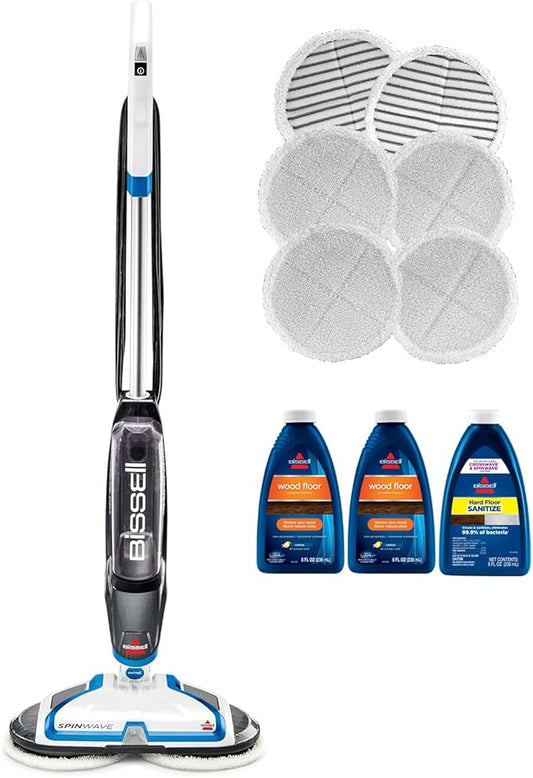 Bissell® SpinWave Hard Floor Expert Corded Spin Mop Cleaner with Washable mop Pads for Sealed Hard Floors, 20393
