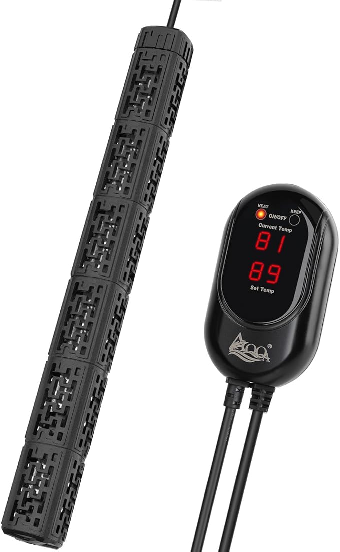 AQQA Fish Tank Heater,Aquarium Heater 50W 150W 250W 400W 500W 800W for 3-220 Gal,Set Temperature 59℉-93℉ Temperature Accuracy,Out of Water or High Temperature Automatic Power Off (800W to 120-220 gal)