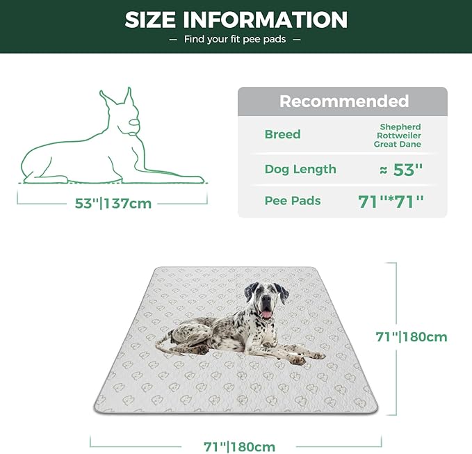 FXW Washable Pee Pads for Dogs, Puppy Pads with Super Absorbent, Specifically Designed for FXW Rollick/Homeplus 32/40/45inch 8 Panels Dog Playpen, 71" Square, Khaki, 1 Pack