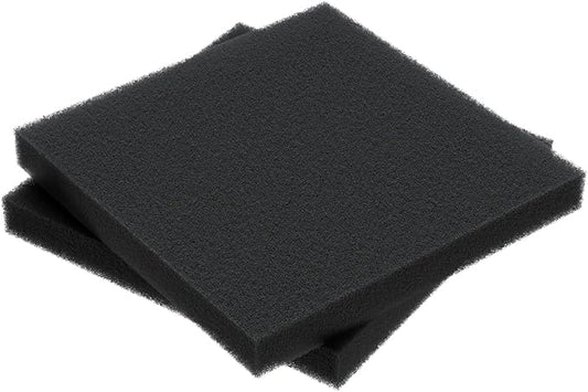 Pawfly 9" L x 9" W Aquarium Filter Media Sponge Aquarium Filter Media Pad for Sumps Ponds Hydroponics Black Foam Floss for Water Filtration, 2 Pack