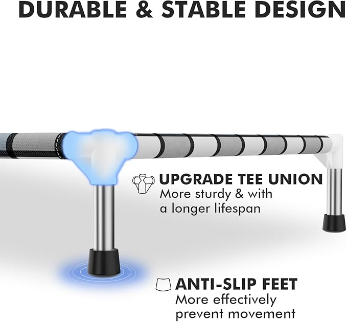 Elevated Outdoor Raised Dog Bed Outdoor Dogs Bed Lifted Pet Bed Dog Cot for Medium Pet Taste Life, Start with A Pet Bed 34'' x 26'' x 6.5''