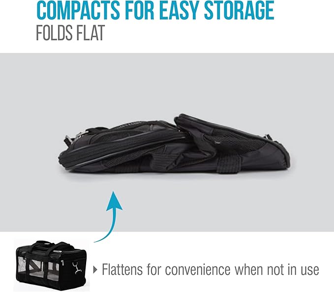 Sherpa Original Deluxe Travel Pet Carrier, Airline Approved & Guaranteed On Board - Black, Small