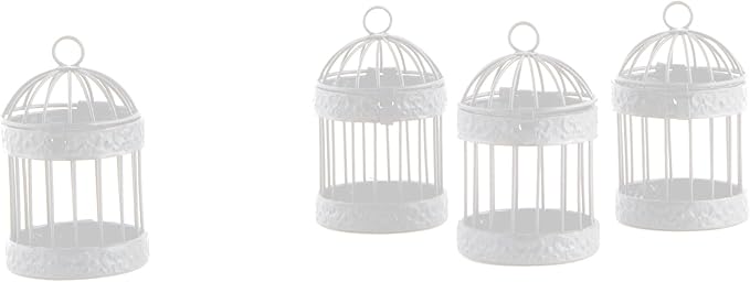 Weddingstar Miniature Round Birdcage Favors in White - Pack of 4