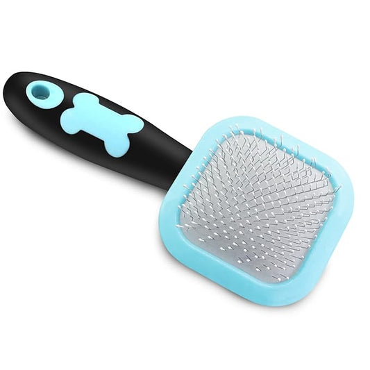 Slicker Brush, Dog Brush Gently Cleaning Pin Brush for Shedding Dog Hair Brush for Small Dogs Puppy Yorkie Poodle Rabbits Cats