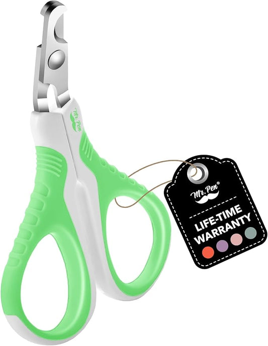 Mr. Pen Cat Nail Trimmer, Spring Green & White, Cat & Dog Nail Clipper