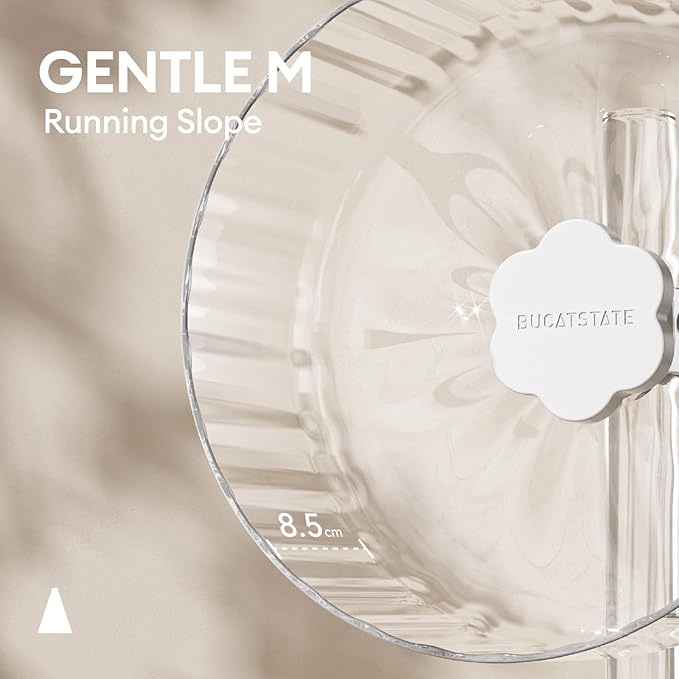 BUCATSTATE Hamster Exercise Wheel 8.2", Upgraded Super-Silent Spinner Hamster Running Wheels with Adjustable Base & Rust-roof Bearing for Dwarf Syrian Hamster Gerbils Rats