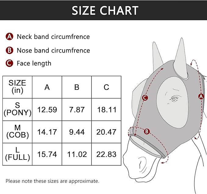 Horse Fly Mask with Ears - Large Eye Space for Full Vision, Breathable Stretch Comfort Fit, UV Protection, Forelock Opening, Easy Pull-On Green Cob