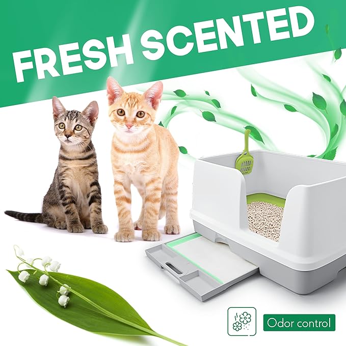 PETSWORLD Multi Cat Pad Refills for Cats Breeze Litter System, Ultra-Absorbent, Quick Dry - (400 Count, Unscented)