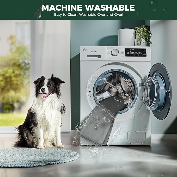 FXW Washable Pee Pads for Dogs, Puppy Pads with Super Absorbent, Specifically Designed for 24inch Cages, 23" × 17" Rectangle, Gray, 4 Packs