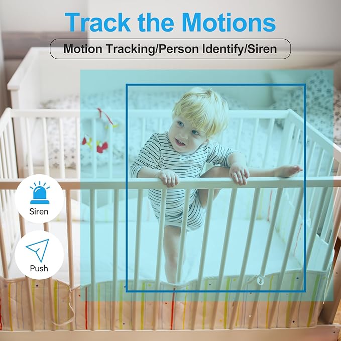 Indoor Camera, Cameras for Home Security,Home Cameras Indoor for Baby&Pet Monitoring,Night Vision,Smart Motion Tracking, Pan360° & Tilt 180°, 3MP Wi-Fi Two-Way Audio （Pink