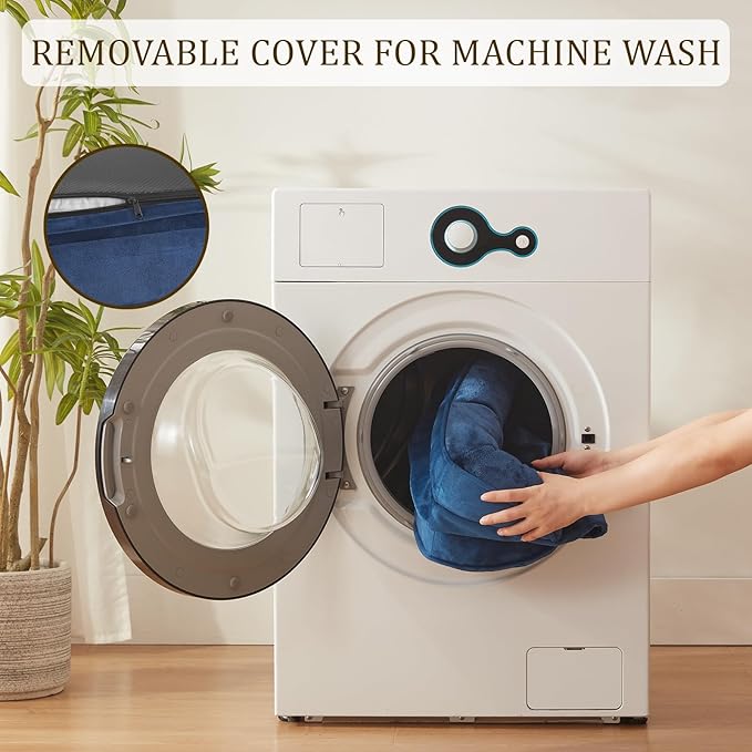 Bedfolks Orthopedic Dog Bed Extra Small, Waterproof Dog Sofa Bed for Small Dogs & Cats, Egg Foam Pet Couch Bed with Removable Washable Cover and Nonslip Bottom, Navy Blue