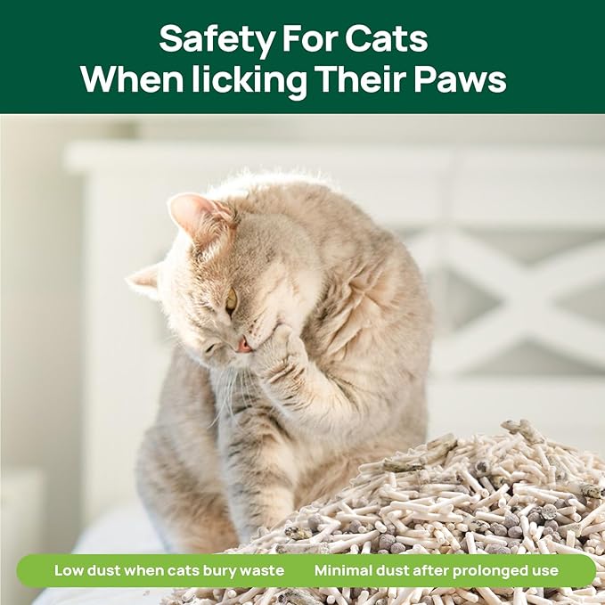 18lbs Mixed Tofu Cat Litter Clumping, Low Dust, Lightweight, Ultra Absorbent and Fast Drying, Natural Pea Husk Bentonite Kitty Litter (9lbs×2bags)