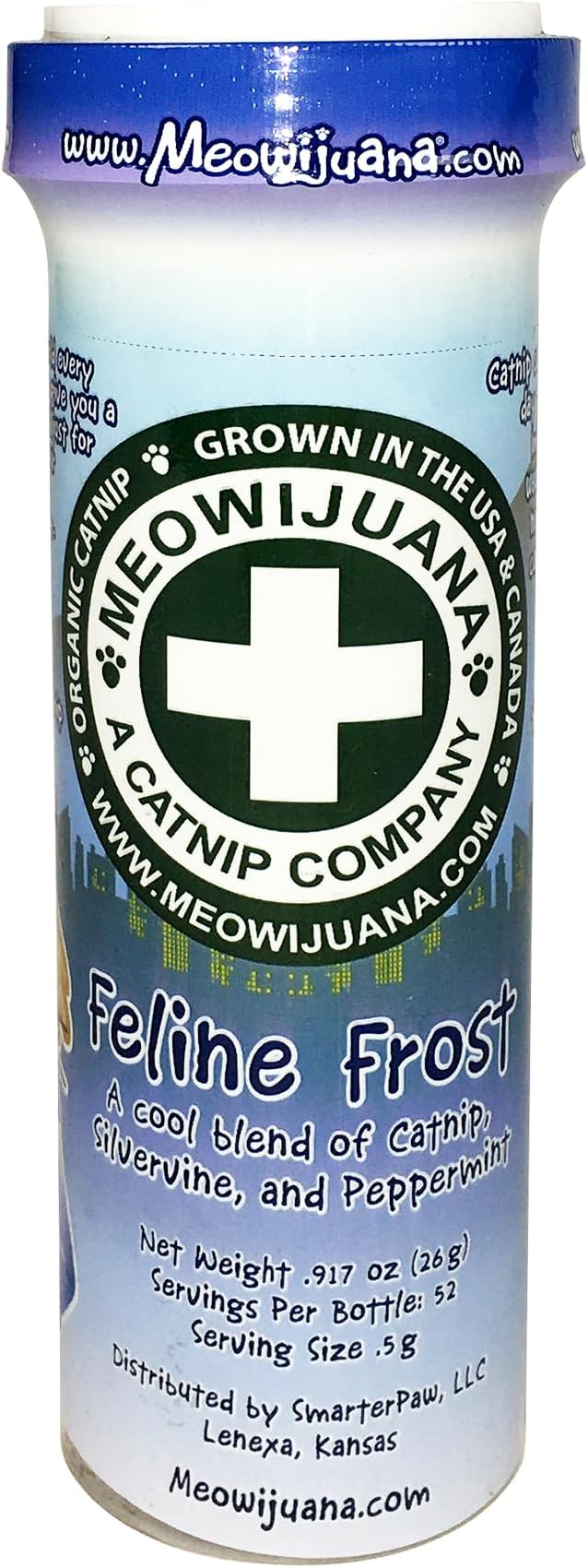 Meowijuana | Feline Frost Catnip Holiday Blend | Premium Organic Catnip | Grown in North America | Perfect for Cat Toys | Fresh Catnip for Extended Playtime