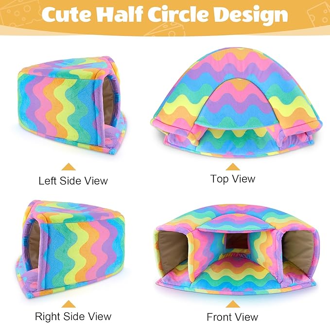 Unicorn Catcher Guinea Pig Hideout - Large Cozy Bed, Warm House, Washable Tunnel Accessories for Small Pets: Hamster, Chinchilla, Bunny