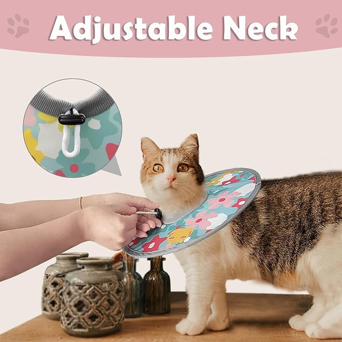 LOS ANDES Recovery Collar - Adjustable Protection, Alternative to Cat Neck Cones, Lightweight and Safe for Kittens and Puppies