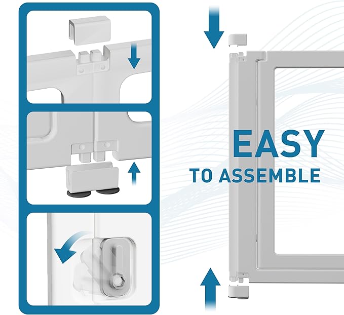 Citylife Dog Playpen with Door Clear Pet Playpen for Indoor Outdoor Easy to Install and Remove Puppy Playpen for Dogs, Cats, Bunnies, Pigs, 12 Panels