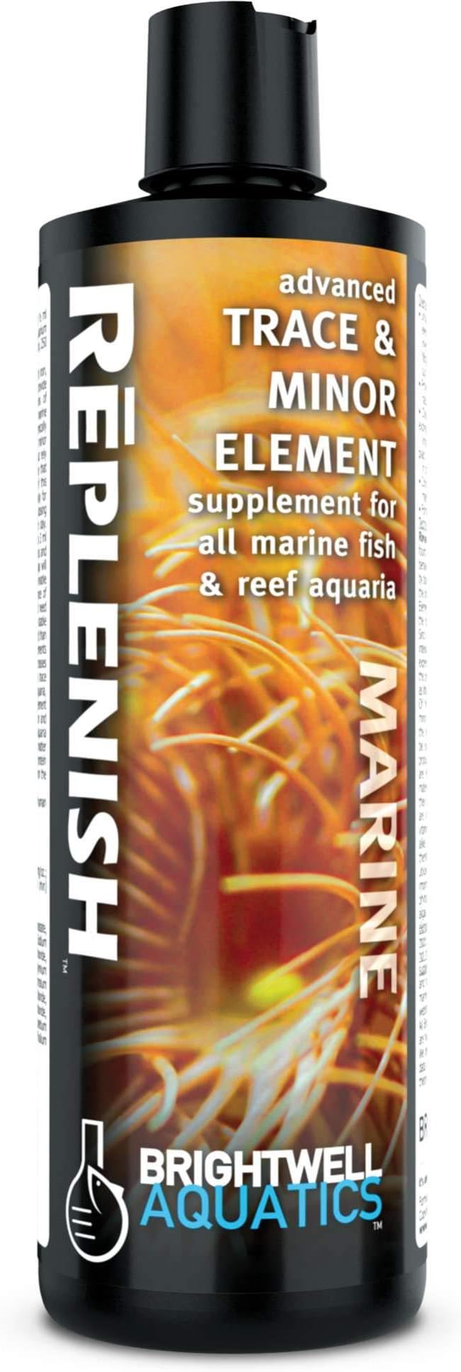 Brightwell Aquatics Rēplenish – Premium Trace & Minor Element Supplement for Marine Aquariums, Supports Healthy Fish, Corals, and Invertebrates, 125 ml