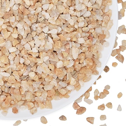 5 lbs Coarse Silica Sand for Indoor Plants, 1/5 Inch Natural Decorative Gravel for Vases, Aquariums, Terrarium, Fish Tank, Drainage Rocks for Potted Plants, Bamboo, Succulent, Crafts, Cactus