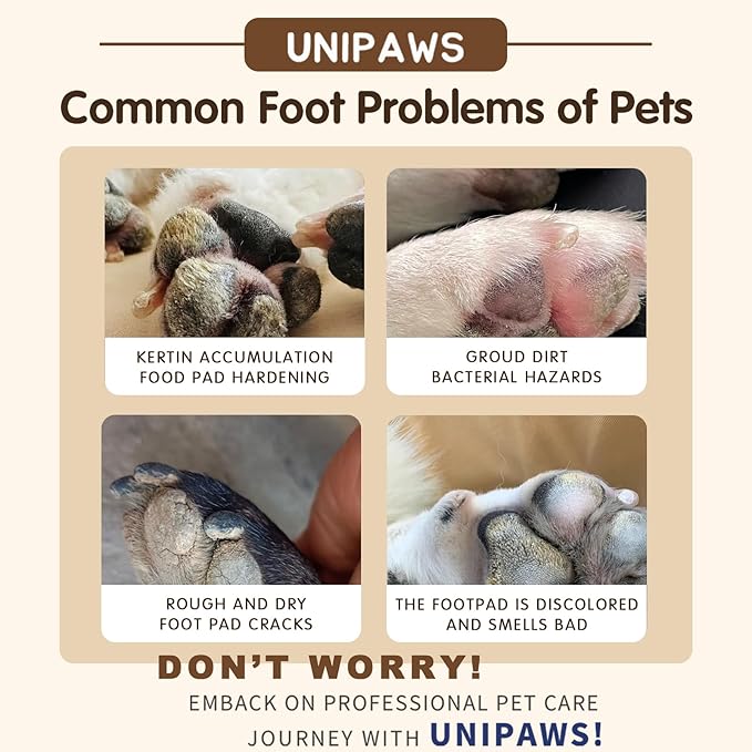 UNIPAWS Probiotic Moisturizing Cream for Dogs & Cats – Organic & Lick-Safe Relief for Dry, Cracked, Itchy Paws, Noses, Elbows & Ears – Skin-Care, Non-Greasy Formula, Made in Korea, 2.1 oz / 60g