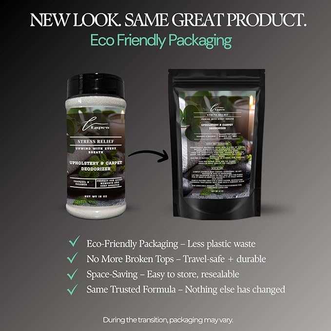 Stress Relief Carpet Freshener Powder: Powerful Odor Eliminator for Home, Upholstery Deodorizer, Carpet Deodorizer, Pet Urine, Cat Litter Box - Stress Relief Fragrance