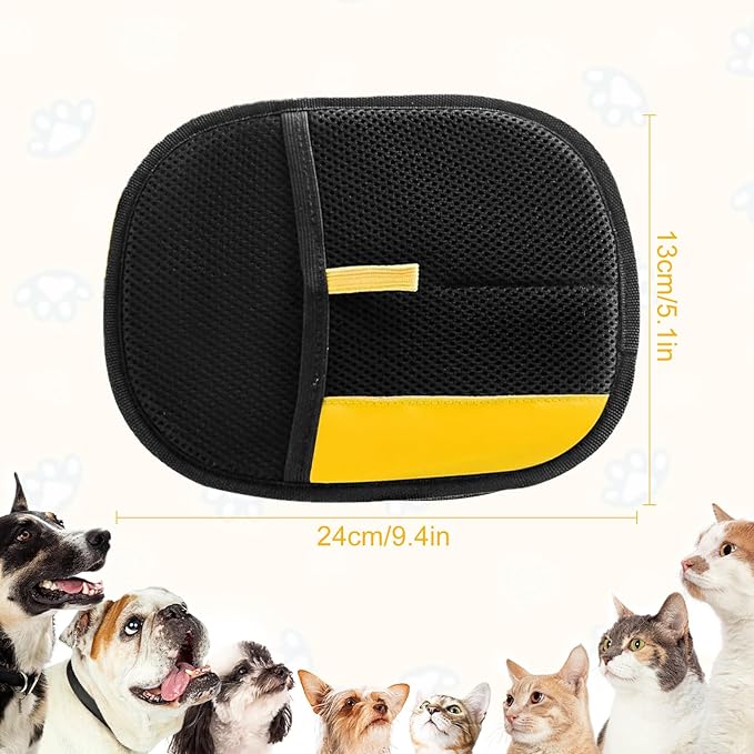 3 PCS Pet Hair Remover Electrostatic Gloves, Electrostatic Gloves Pet Hair, Reusable Pet Hair Removal Glove for Cats & Dogs, Premium Cat & Dog Hair Remover Mitt for Couch Furniture Carpet Car Seat