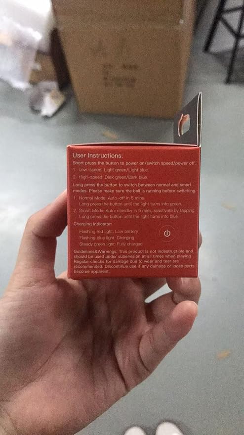 Interactive Cat Toys for Indoor Cats, Rechargeable Moving Cat Ball with Feather Tail, 2 Speeds Automatic Kitten Toys for Bored Indoor Cats,Motion Activated Rolling Ball Toys (Orange)