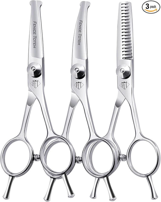 Dog Grooming Scissors: 3 in 1 Pet Shears Set Made Of Advanced Stainless Steel Alloy for Trimming Dogs Cats and Other Pets Face and Paws