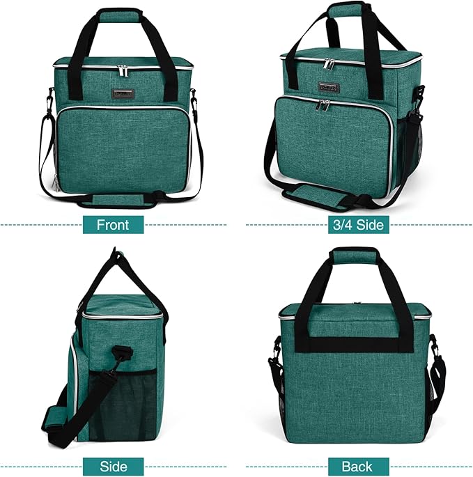 BAGLHER Pet Travel Set Airline-Approved Carrier for Small/Medium Cats & Dogs + Travel Bag with Food Containers & Silicone Bowls, Grey & Green