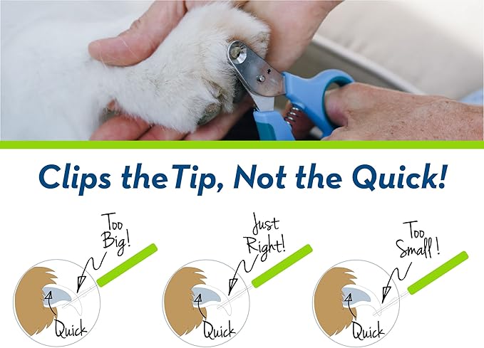 Zen Clipper Pet Nail Clipper for Cats – Cat Nail Trimmer for Safer Pet Grooming Care - Clean, Quiet, and Easy-to-Use Stainless Steel Claw Trimmer - (1.5mm Hole)