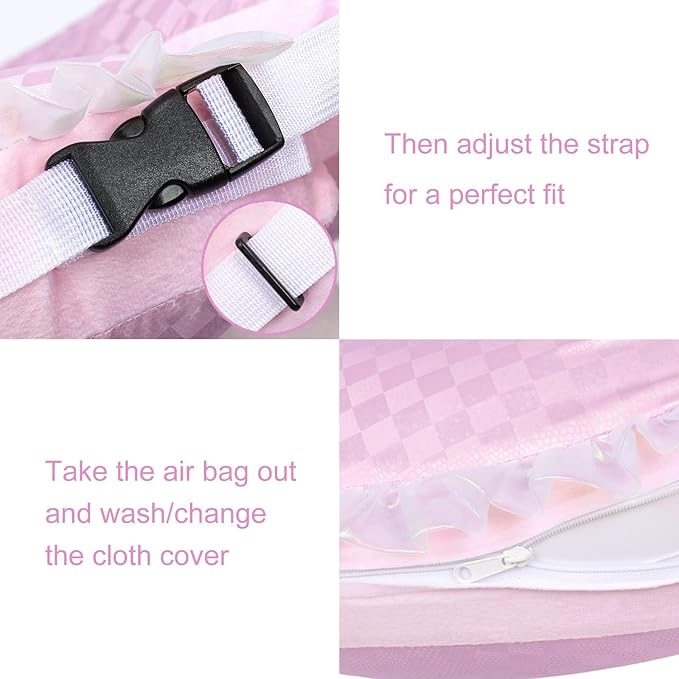 CuteBone Inflatable Dog Cone Alternative for Large Dogs After Surgery-Double Adjustable Neck Range P23SO00101XL