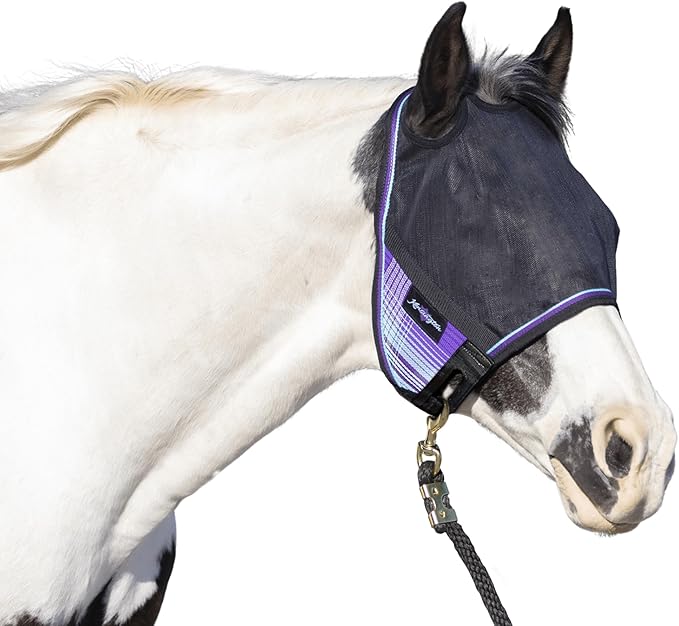 Kensington 90% UV Fly Mask CatchMask UViator - Without Ears & Forelock Freedom Web Trim Size: L-Avg Color: 2017 - Lavender Mint