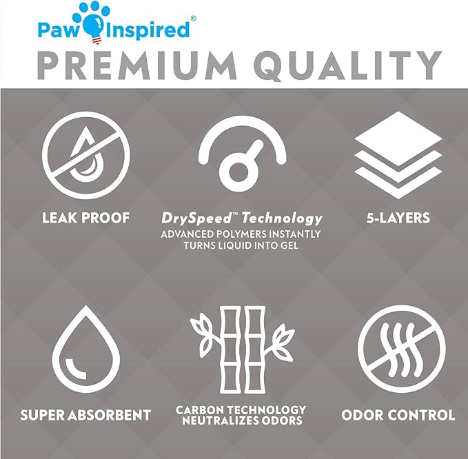 Paw Inspired Disposable Guinea Pig Cage Liners | Bamboo Charcoal Odor Controlling | Super Absorbent Liners Pee Pads for Ferrets, Rabbits, Hamsters, and Small Animals (34x24 (Critter Nation) -12 ct)