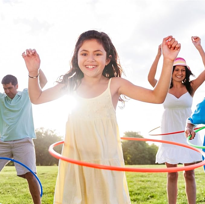 Libima Obstacle Course Ring Set Exercise Hoop Large Hoop Plastic Toys Playground Toys for Gymnastics Practice Party Games Educational Activities Holiday Decor, 5 Colors(12 Pcs,36 Inch)