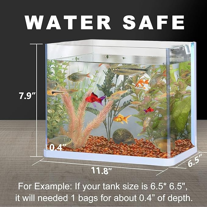 Keedolla 3 LB Aquarium Glass Pebbles Decor Rocks for Fish Tank, Crystal Betta Fish Tank Rocks Gravel Gemstone Beads Vase Fillers Decorative Mosaic Glass Gem Pebbles - Amber