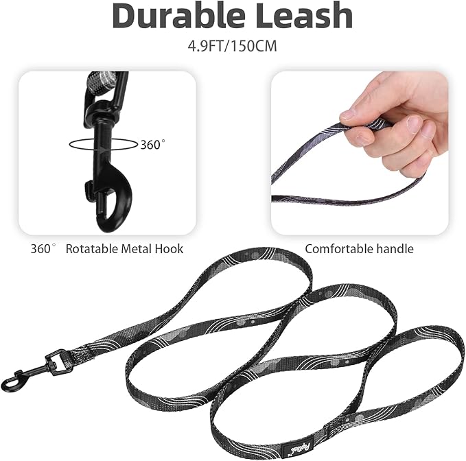 PUPTECK No Pull Dog Harness Soft Adjustable Basic Nylon Step in Puppy Vest Outdoor Walking with Leash