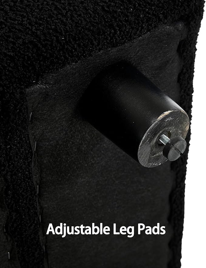 Teddy Storage Ottoman Bench for Bedroom, Comfy Boucle End of Bed Bench with Large Hidden Storgae Space, 55 inches Window Bench for Living Room/Reception Room/Mudroom, Black