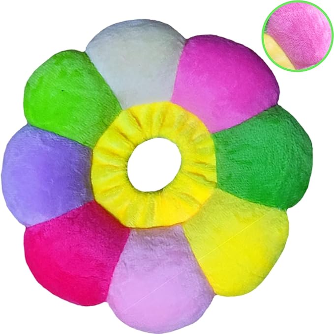 Rabbit Cat Cone Collar Soft,Adjustable Cat Recovery Wound Healing Accessory,Cats Cones to Stop Licking,for Chinchilla,Guinea Pigs,Bunny,Kitten Donuts Collar After Surgery(X-Small)